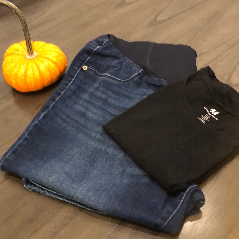 H&M Bundle Maternity Top with Maternity Jeans
